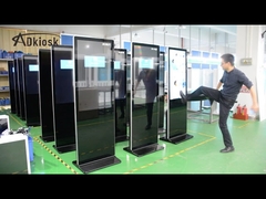 55 Inch Super Slim Floor Standing Lcd Screen Digital Advertising Display Digital Signage