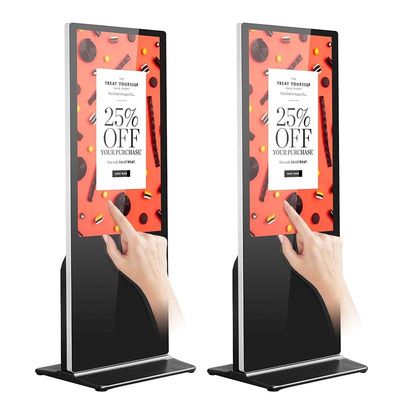 операционная система 65Inch ПК C.P.U. монитора i3 i5 киоска экрана касания LCD разрешения 4k взаимодействующая
