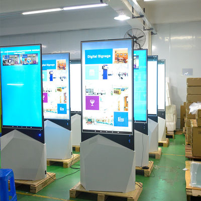 Двойная, который встали на сторону стойка пола signage 55inch OLED цифровая	Пол стоя Signage цифров