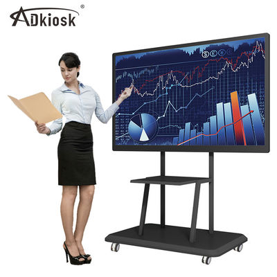 разрешение 55in Whiteboard 4K экрана касания 178W USB2.0 взаимодействующее 65in OPS